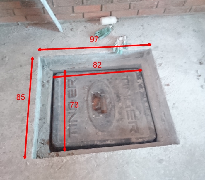 Крышка 80х70 пластикового погреба Tingrad