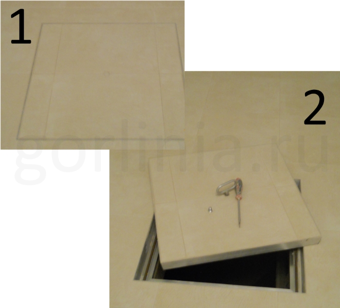 Вынимаемые люки напольные с заполняемой крышкой под плитку