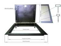 Напольный люк Стелс-У 900х1700п уголок утепленный схемы